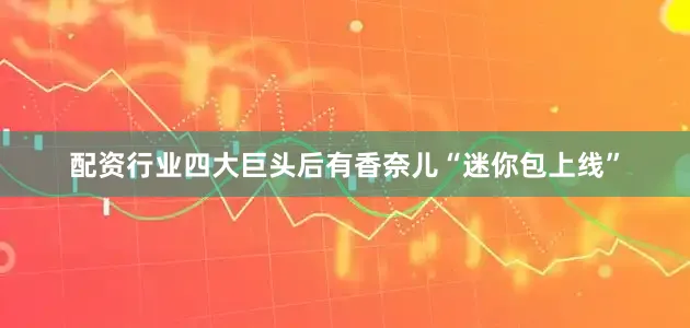 配资行业四大巨头后有香奈儿“迷你包上线”